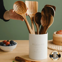 VelovaDK Eksklusive Teaktræsredskaber | 7-delt Sæt uden Toksiner