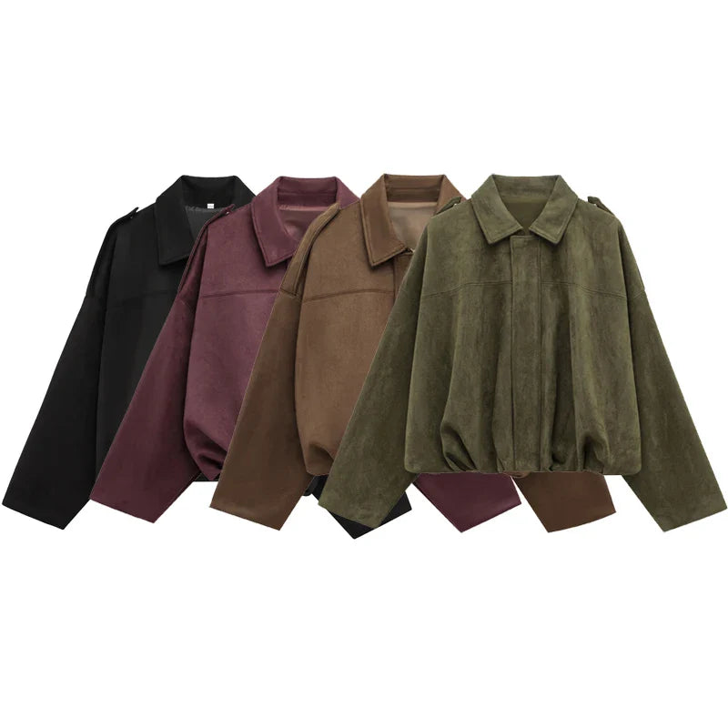 VIRAL Suedine Bomber Jacket